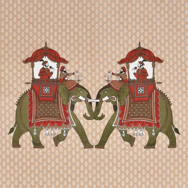 White_Cotton_Royal_Elephant_Parade_Cotton_Bed_Sheet_120X120_Cm_Inches